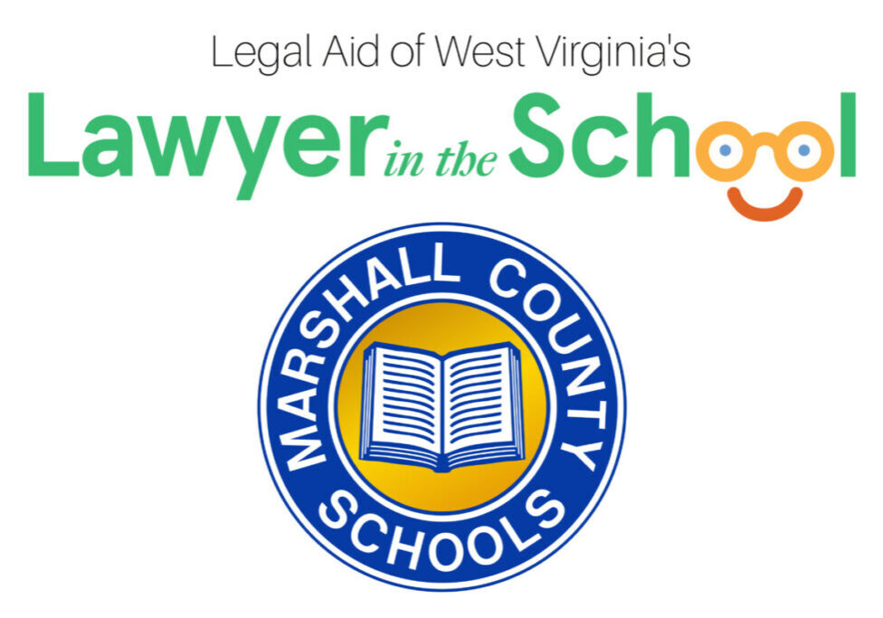 Marshall County Schools logo with the Lawyer in the School logo.